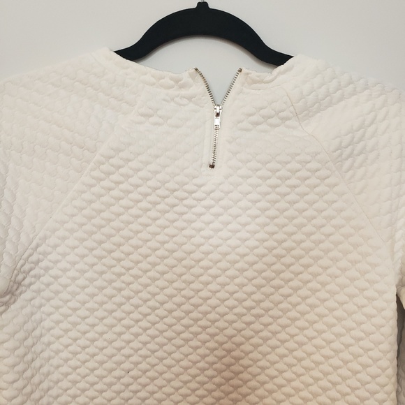 Atmosphere Women White Quilted Pullover Sweater - Picture 3 of 4